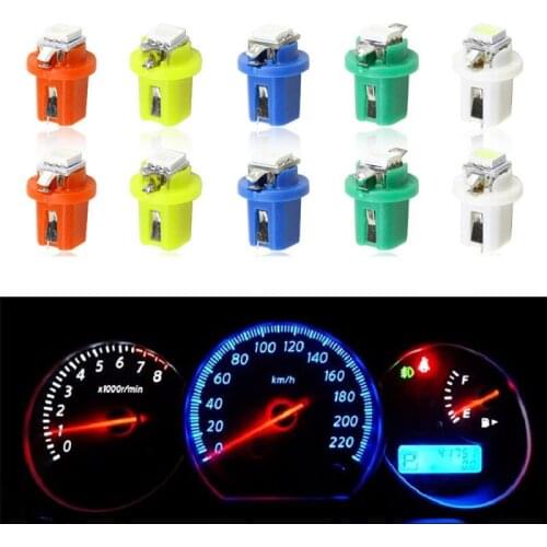 Wholesale 500pcs/lot T5 B8.5 Led t5 Smd 5050 led Car Light Instrument Lights b8.5d 1smd Bulb Gauge Dashboard Side Interior Lamp