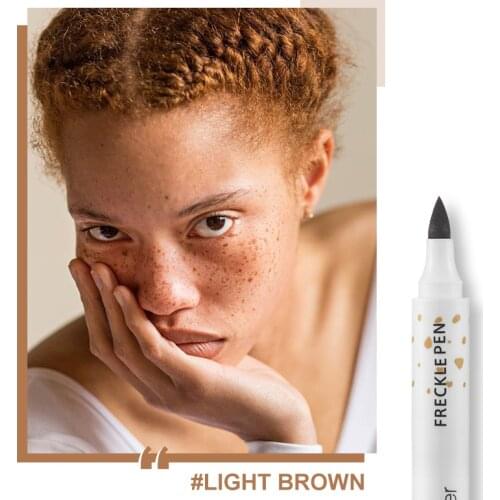 Pudaier Natural Freckle Pen Makeup Embellishment Pen Spots Fake Makeup Waterproof Durable Cosmetics Dot Spot Pen Face Draw spots