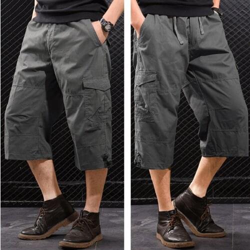 Summer Mens Cargo Shorts Pocket Military Casual Cotton Cargo Shorts Men Plus Size Army Shorts For Men Pantalon Corto Hombre