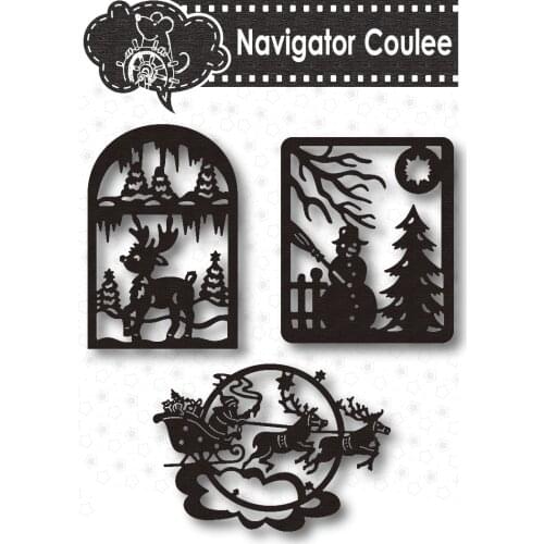 Christmas Deer Snowman Metal Cutting Die Scrapbook Stamping Die-cutting Stamps and Die DIY Craft New Arrival 2021