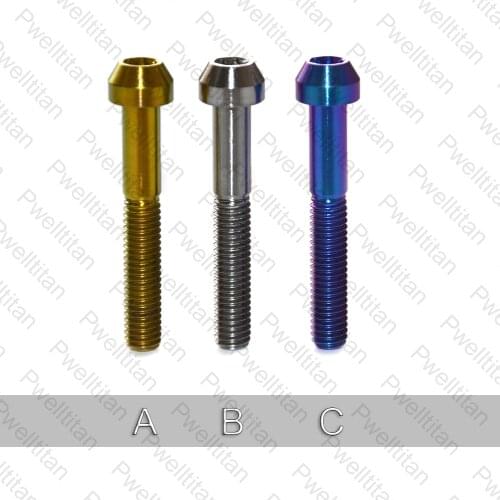 Titanium Bolt Ti M6 X 40 50 60 MM Torx Button Allen Head Screw for Motorcycle Bicycle Disc Brake Stem Clamp 2 PCS