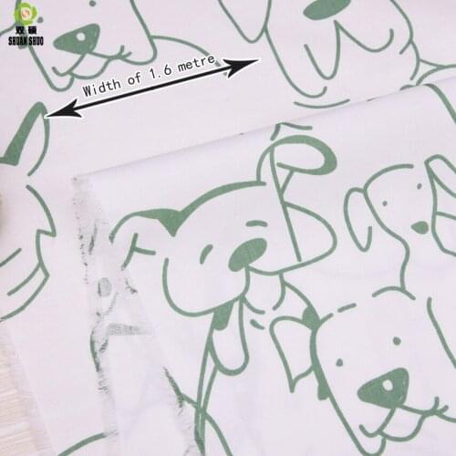 Shuanshuo Fabric Patchwork New Cute dog Tissue Cloth Of Handmade DIY Quilting Sewing Baby&Children Sheets Dress 40*50cm 8pcs/lot