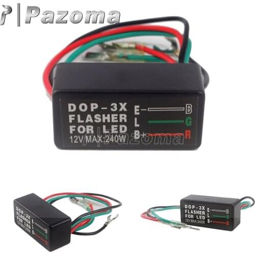 12V 240W Hyper Flash Universal Motorcycle LED Turn Signal Indicator DOP-3X Flasher Relay For Harley Kawasaki Yamaha Suzuki