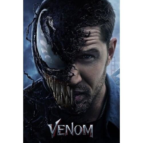 Venom Horror film 3 Silk Fabric Wall Poster Art Decor Sticker Bright