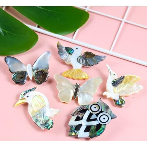 New Abalone Shell Butterfly Brooches for Women Fashion Insect Animals Pin Brooch Gifts Wedding Banquet Party Apparel Accessories