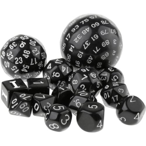 15Pcs Multi-sided Dice for MTG DND RPG Role Play Party Table Game Props