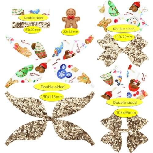 Dog Faux Synthetic Leather Bow-knot Kit DIY Hair Bow Making For Bow-knot Handmade Material Without Clips,1Yc18865