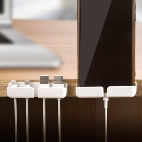 3pcs Cable Organizer Clips USB Charging Data Line Bobbin Winder Desktop Tidy Management Clips Cable Holder Headphone Wire Organi