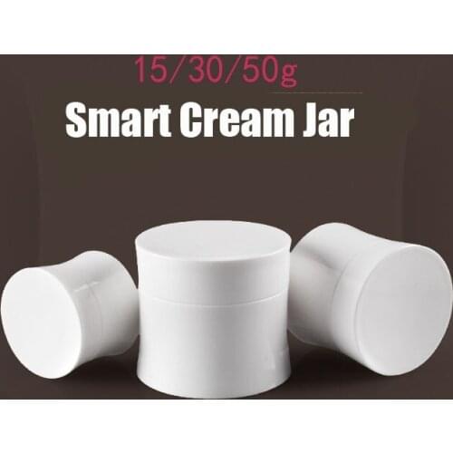 300pcs/lot 15/30/50g Lotion Jar White Jar Container Empty Cream Jar Cosmetic Packaging Bottle Face Cream Makeup Bottles