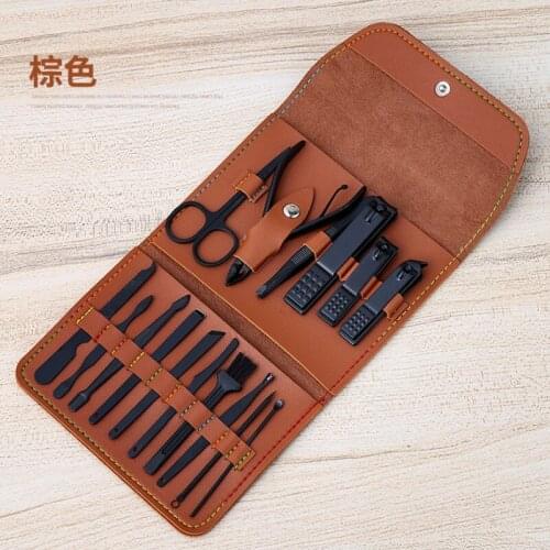 4/12/16 Pcs Stainless Steel Nail Set Set Beauty Nail Pedicure Knife Manicure Scissors Care Tool Send Pu Leather Bag Customizable