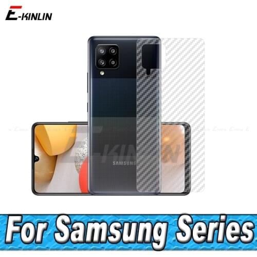 3D Carbon Fiber Rear Screen Protector For Samsung Galaxy A22 A02 A32 A52 A72 A12 A02s F41 F62 A42 5G Back Cover Guard Film