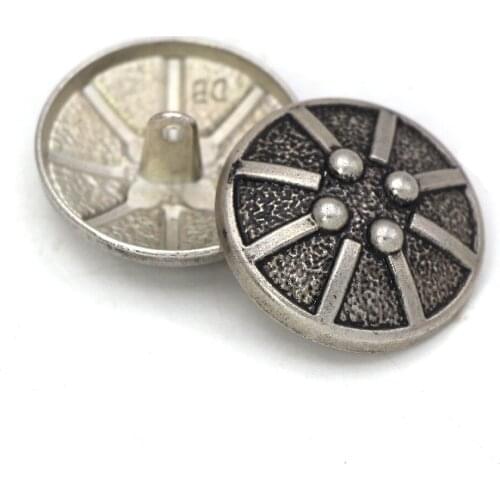 5Pcs Black Metal Button Round Shank Buttons Decorative Clothes Sewing Accessories DIY handmade Coat Jacket 15/17/20/23/25/28MM