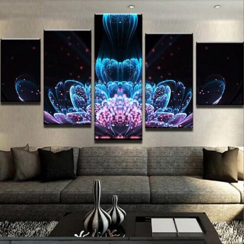 5pcs diy Diamond Painting Cross Stitch Abstract Flower Fantasy Art full square Diamond Mosaic beaded Embroidery Rhinestones C686