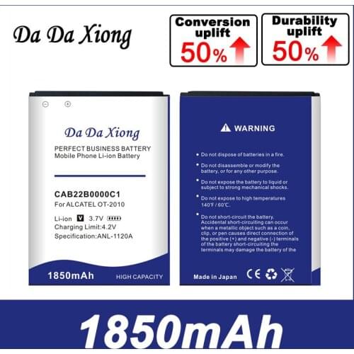 1850mAh CAB22B0000C1 Battery For ALCATEL OT-2010 OT-2010D OT-2010X OT-356 665X 1010D,1030D,2012D Battery