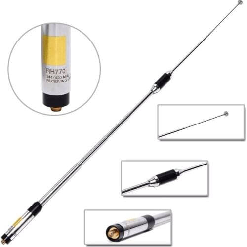 Harvest RH770 Dual Band 144/430MHz High Gain SMA-Female Telescopic Antenna For BAOFENG UV-5R UV-82 BF-888S WALKIE TALKIE RH-770