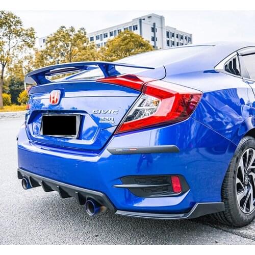 ABS Carbon Fiber Car Spoiler Universal Fit for Honda Civic E46 E90 E36 Corolla Racing Sedan Car Rear GT Wing black