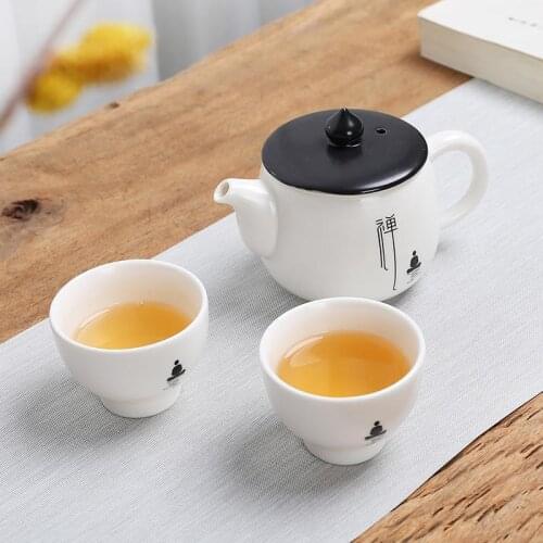Kung Fu Travel Tea Pot Cup Set with Carrying Bag Chinese Kettle Mug Teaware Creative Drinkware