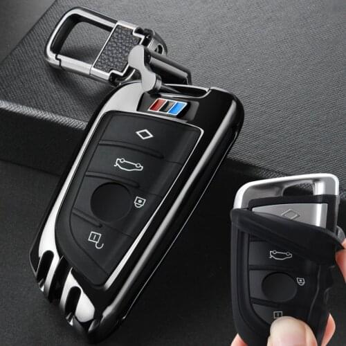 Car key case cover fob key ring For BMW F15 F16 F48 E53 E70 E39 F10 F30 G30 G38 525 540 740 1 2 5 7 Series 218i X1 X3 X4 X5 X6