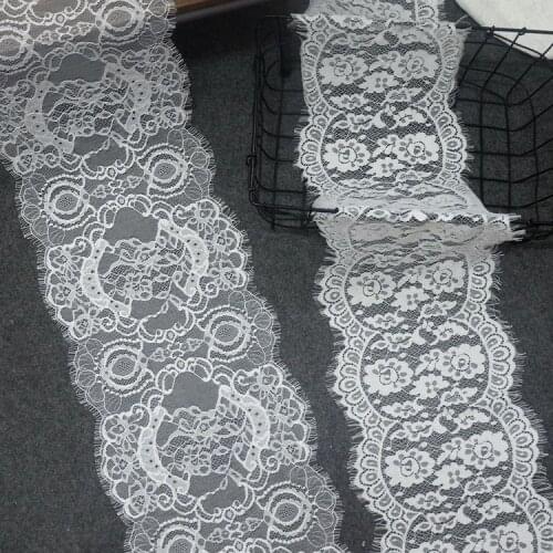 Delicate Soft Skin-friendly Good Quality Thin Eyelashes Lace Handmade DIY Lengthening Accessories for Garment Skirts RS3314