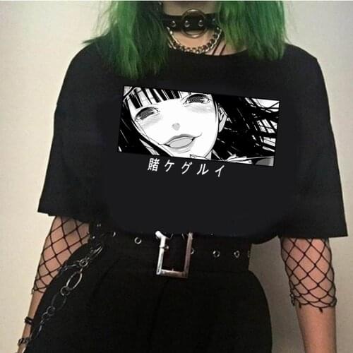 Men Women T-shirt Tops Kakegurui Tshirt Yumeko Jabami T-shirt Crew Neck Fitted Soft Anime Manga Tee Shirt