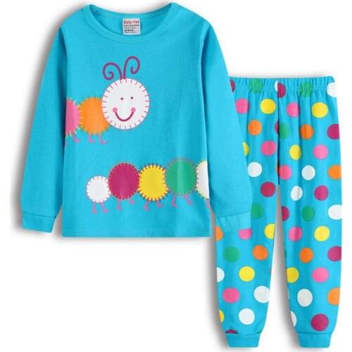Snug cotton kids Fashion homewear baby Girls Boys Pijamas pyjama clothes Nightwear children sleeping suits autumn pajamas