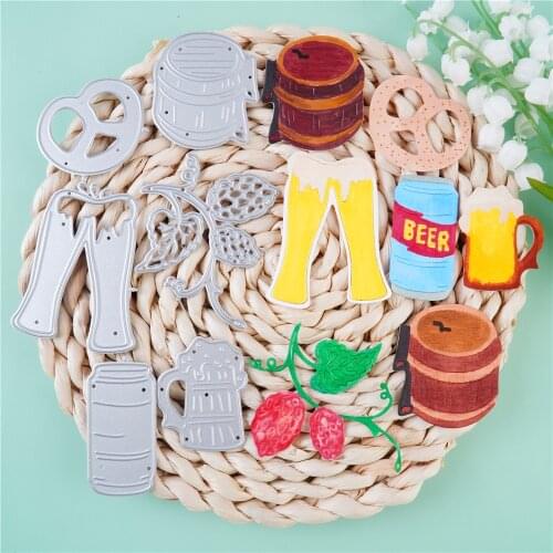 InLoveArts Beer Party Metal Cutting Dies Stencils For DIY Scrapbook Photo Album Paper Card Decorative Craft Embossing New 2021