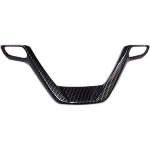 Carbon Fiber Style Steering Wheel U Type Frame Trim Fit for Toyota Highlander Kluger 2015 2016 2017 2018 2019