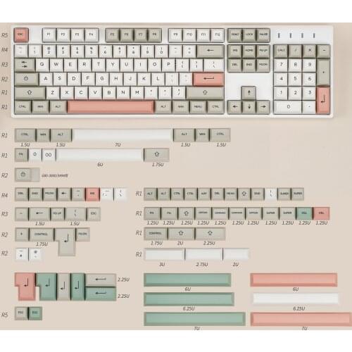 KBDFANS KAT Profile 9009 Thick PBT Keycaps Set For Mechanical Keyboard Dyesub Print Keycap