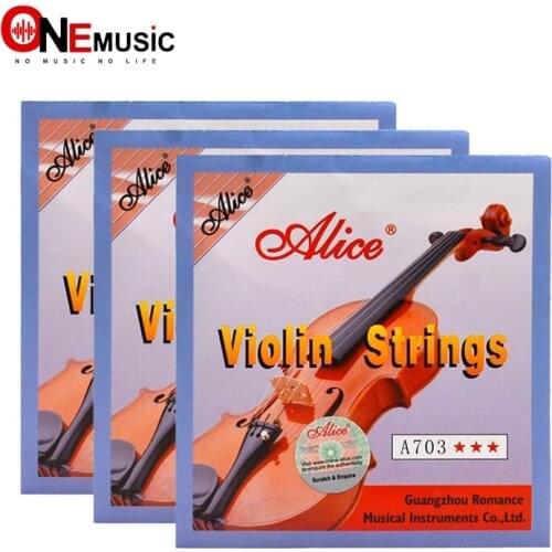 Alice A703 Violin Strings Steel Core Super Light Set for 1/8 4/4 Size Violin 4pcs/set Top Quality
