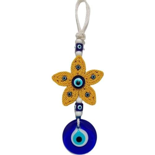 Colorful Stars Hand-Woven Macrame Pendant Ornament Wall Hanging Decoration Baby Door Living Room Garden Balcony Decor Evil Eye