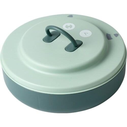 Round Divided Grid Snack Tray With Lid, Household Food Dried Fruits Plates Storage Box, Portable Nut Candy Box Storage Trays