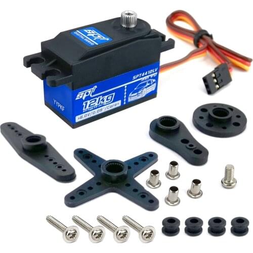 SPT 4412LV 120 12kg Metal Gear Standard Short Body Low Profile Digital Servo RC Car Drift 1:10 1:12 Fix-wing Robot Arm Arduino