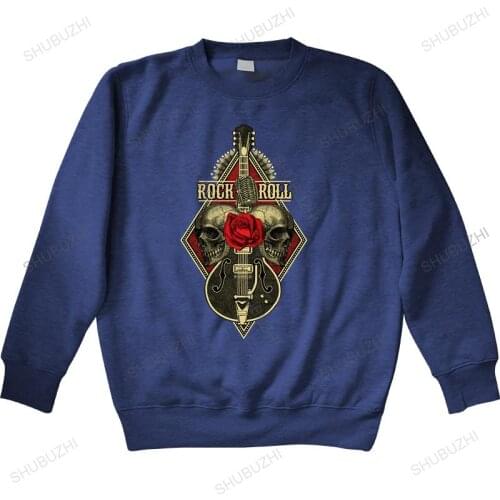 Men sweatshirt spring Rock N Roll Guitar hoodies Mens Skull Metal Band Death Heavy Music Guitarist unisex sweatshirt men top