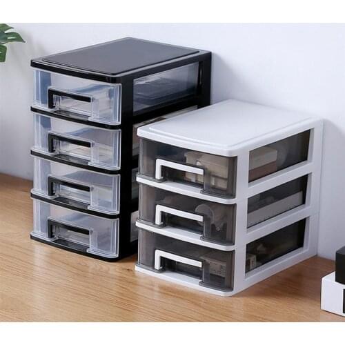 Makeup Organizer Box 5-layer Drawer Desk Storage Box Plastic Document Sundries Holder Cosmetic Cabinet Storage Organizer Desktop