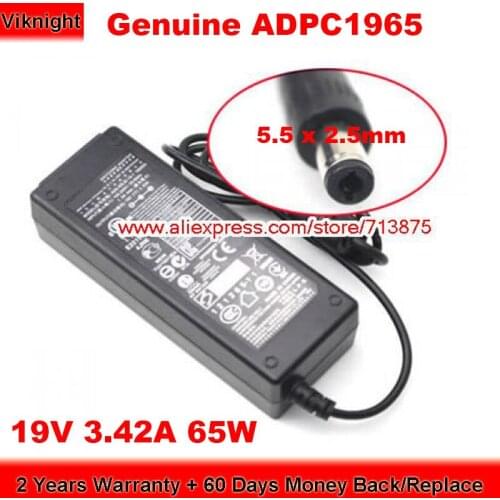 Genuine ADPC1965 65W Charger 19V 3.42A AC Adapter for Philips S220E2ANW/93 S220E2A 247E4QHSD 247E4QSD E2343FI LCD MONITOR