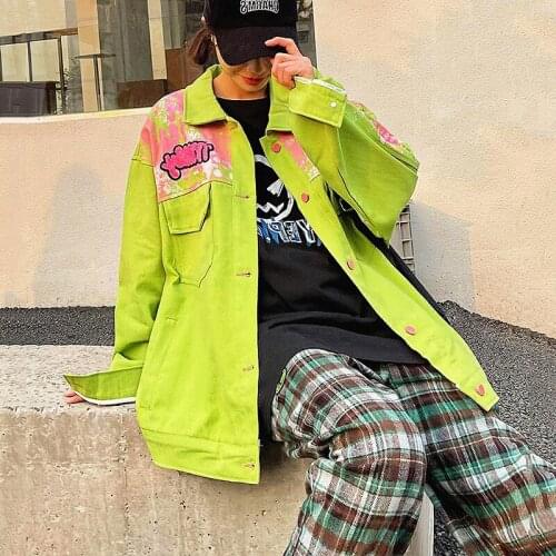 Autumn Fashion Womens Jacket Casual Jeans Jacket Womens Clothing Harajuku Streetwear Loose Denim Jacket Women Coat SL294