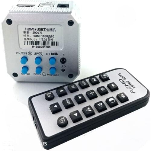 20MP 1080P 60FPS HDMI USB TF Card Output Industrial digital Microscope Video Camera for industry stereo trinocular CPU IC Repair