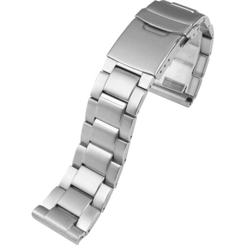 Solid stainless steel watchband for S-eiko No. 5 SNE498/533/537/518 canned metal watch strap 22mm silver wristwatches bracelet