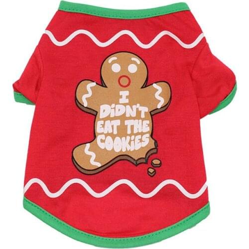 Christmas Dog Clothes Pet Puppy Clothing For Dogs Coat printed Merry Christmas Warm Apparel Xmas gift