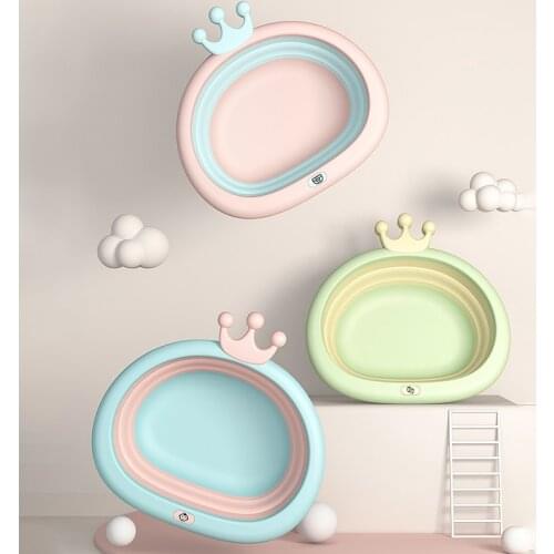 Newborn Baby Foldable Bath Tub Baby Shower Tubs Bath Body Washing Portable Folding Kids Eco-Friendly Baby Washing Face Basin