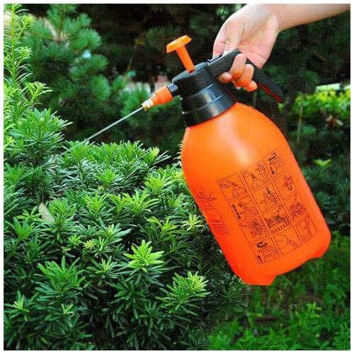Water Spray Watering pot Home Garden 2L Pneumatic Automatic Sprayer Orange Bottle Watering Pot Garden Sprinkler Bottle E11353