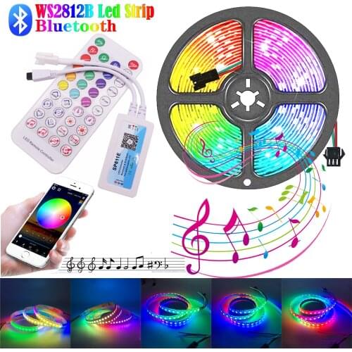 WS2812B Led Strip RGB IndividuaIIy Addressable Light SP611E Bluetooth Music App IR38 Keys Controller kit DC 5V