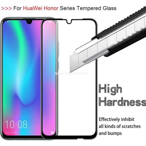 9D Full Cover Screen Protector for Huawei Honor 7 8 9 10 Lite Tempered Glass for Honor 8A 8X 9i 9N 10i 8X MAX Protective Film