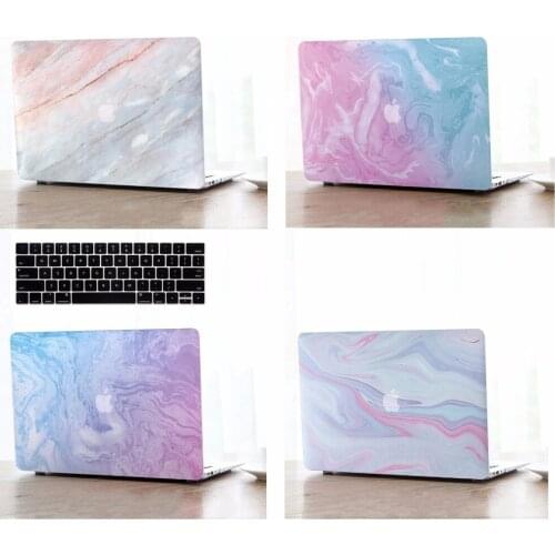 Marble Pattern Protective Hard Shell Case Keyboard Cover Skin Set For 11 12 13 15"Apple Macbook Air Pro Retina Display Touch Bar