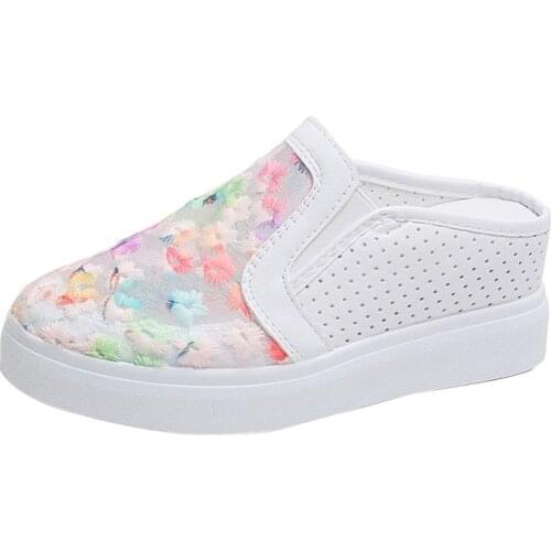 Fashion Slipper Women 2021 New Summer Half Drag Korean Version Baotou Wearing Thick Soled White Black Shoes Women Wedge Mules