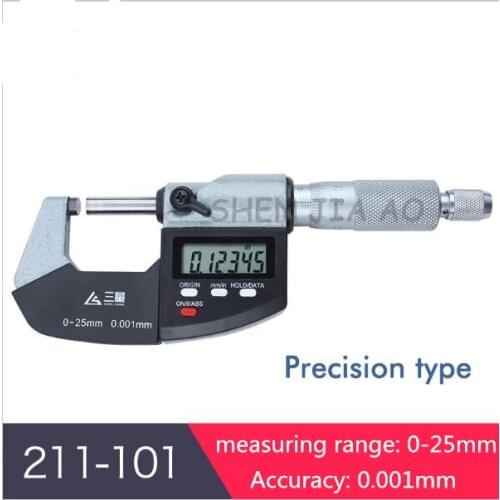 0-25 mm Electronic Outside Micrometer 0.001 mm with LCD Screen Digital Micrometer Electronic Digital Caliper Gauge