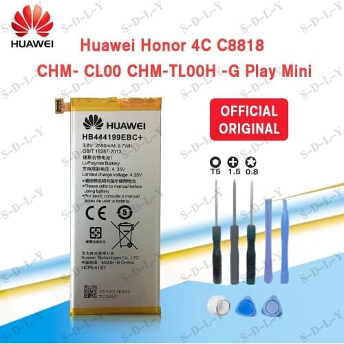 100% Original 2550mAh HB444199EBC+ Hua Wei C8818 Built-in Battery For Huawei Honor 4C Replacement Repair Parts+Tracking + Tools