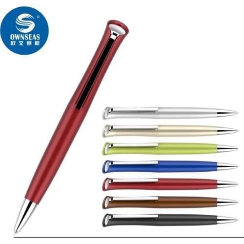 1000 pcs/lot Promotional pens with print logo metal clip ballpoint pen