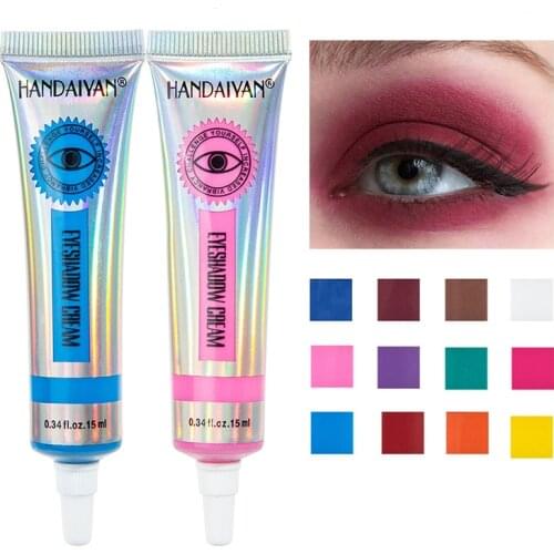 12 Color Matte Liquid Eyeshadow Cream Multifunctional Waterproof Eye Shadow Eyeliner Lipstick Eyebrow Pigmented Eye Makeup