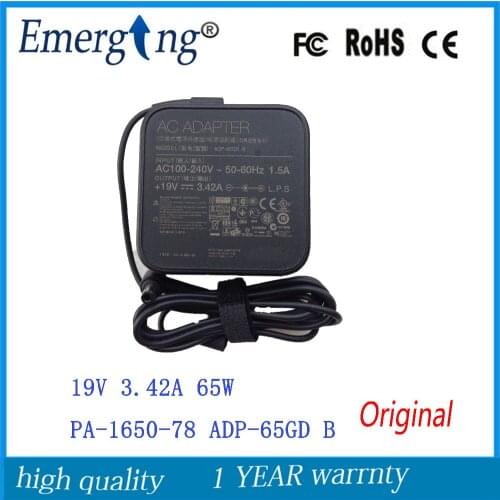 19V 3.42A 5.5*2.5mm Charger Power Supply Original AC Laptop Adapter For Asus PA-1650-78 PA-1650-48 ADP-65GD B ADP-65AW A